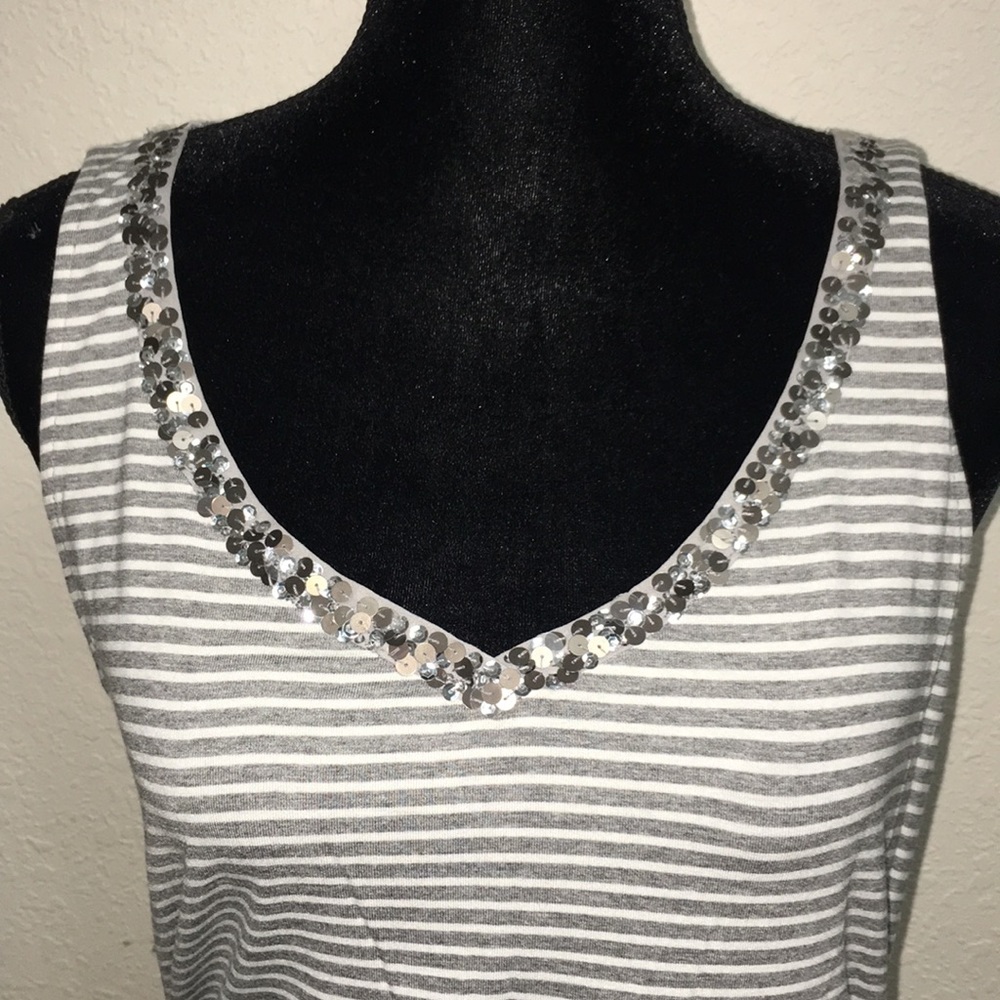 New WHBM Grey Striped Size L - Picture 2 of 8